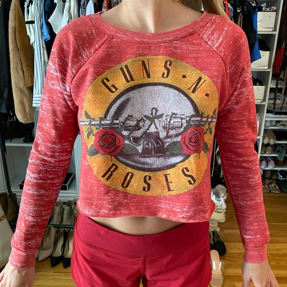 Vintage Guns and Roses crop sweatshirt. Sz Small. - Picture 1 of 4